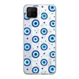 PrintiFy Oppo A73 ile Uyumlu 1mm Slim Fit Nazar Boncuğu 1 Baskılı Şeffaf Kılıf