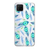 PrintiFy Oppo A73 ile Uyumlu 1mm Slim Fit Nazar Boncuğu 3 Baskılı Şeffaf Kılıf