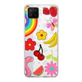 PrintiFy Oppo A73 ile Uyumlu 1mm Slim Fit Water Color 5 Baskılı Şeffaf Kılıf