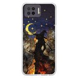 PrintiFy Oppo A73 ile Uyumlu Vitray Cadı Saati Tasarımlı Şeffaf Silikon Kılıf