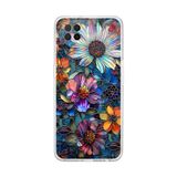 PrintiFy Oppo A73 ile Uyumlu Vitray Mücevher Flora Tasarımlı Şeffaf Silikon Kılıf