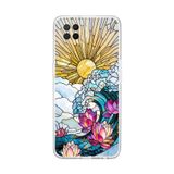 PrintiFy Oppo A73 ile Uyumlu Vitray Okyanus Sabahı Tasarımlı Şeffaf Silikon Kılıf