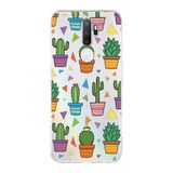 PrintiFy Oppo A9 2020 ile Uyumlu 1mm Slim Fit Water Color 4 Baskılı Şeffaf Kılıf