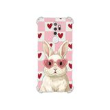PrintiFy Oppo A9 2020 ile Uyumlu Pembe Pötikare Serisi Pembe Zıpzıp Tasarımlı Uv Baskılı Köşe Korumalı Antişok Kılıf
