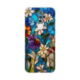 PrintiFy Oppo A9 2020 ile Uyumlu Vitray Mavi Bahar Tasarımlı Şeffaf Silikon Kılıf