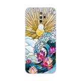 PrintiFy Oppo A9 2020 ile Uyumlu Vitray Okyanus Sabahı Tasarımlı Şeffaf Silikon Kılıf