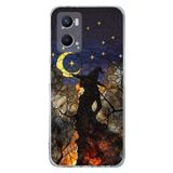 PrintiFy OPPO A96 ile Uyumlu Vitray Cadı Saati Tasarımlı Şeffaf Silikon Kılıf