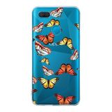 PrintiFy Oppo AX7 ile Uyumlu 1mm Slim Fit Water Color 2 Baskılı Şeffaf Kılıf