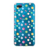 PrintiFy Oppo AX7 ile Uyumlu 1mm Slim Fit Water Color 6 Baskılı Şeffaf Kılıf