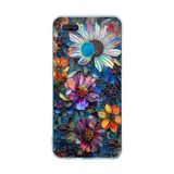 PrintiFy Oppo AX7 ile Uyumlu Vitray Mücevher Flora Tasarımlı Şeffaf Silikon Kılıf