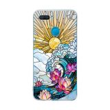 PrintiFy Oppo AX7 ile Uyumlu Vitray Okyanus Sabahı Tasarımlı Şeffaf Silikon Kılıf