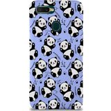 Printify Oppo Ax7 Uyumlu Lansman Kılıf Panda Tasarımlı Içi Kadife Kapak-Lila