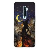 PrintiFy Oppo Reno 2Z ile Uyumlu Vitray Cadı Saati Tasarımlı Şeffaf Silikon Kılıf