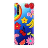 PrintiFy Oppo Reno 3 Uyumlu Water Color 5 Baskılı Şeffaf Köşe Korumalı Antişok Kılıf