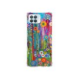 PrintiFy Oppo Reno 4 lite ile Uyumlu Düşlerin Dansı serisi Folklorik Bahçe Tasarımlı Uv Baskılı Köşe Korumalı Antişok Kılıf