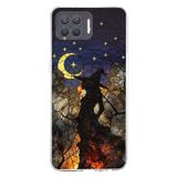 PrintiFy Oppo Reno 4 Lite ile Uyumlu Vitray Cadı Saati Tasarımlı Şeffaf Silikon Kılıf
