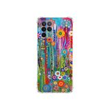 PrintiFy Oppo Reno 5 lite ile Uyumlu Düşlerin Dansı serisi Folklorik Bahçe Tasarımlı Uv Baskılı Köşe Korumalı Antişok Kılıf