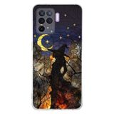 PrintiFy Oppo Reno 5 Lite ile Uyumlu Vitray Cadı Saati Tasarımlı Şeffaf Silikon Kılıf