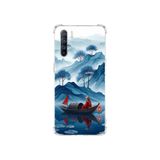 PrintiFy Oppo Reno3 ile Uyumlu Simya Serisi Sonsuz Akış Tasarımlı Uv Baskılı Köşe Korumalı Antişok Kılıf