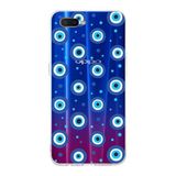 PrintiFy Oppo RX17 Neo ile Uyumlu 1mm Slim Fit Nazar Boncuğu 1 Baskılı Şeffaf Kılıf
