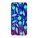 PrintiFy Oppo RX17 Neo ile Uyumlu 1mm Slim Fit Nazar Boncuğu 3 Baskılı Şeffaf Kılıf