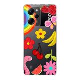 PrintiFy Poco X5 Pro 5G ile Uyumlu Water Color 5 Kamera Korumalı Şeffaf Kılıf