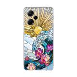 PrintiFy Poco X5 Pro ile Uyumlu Vitray Okyanus Sabahı Tasarımlı Şeffaf Silikon Kılıf