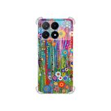 PrintiFy Poco X6 Pro ile Uyumlu Düşlerin Dansı serisi Folklorik Bahçe Tasarımlı Uv Baskılı Köşe Korumalı Antişok Kılıf