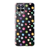 PrintiFy Realme 8 ile Uyumlu 1mm Slim Fit Water Color 6 Baskılı Şeffaf Kılıf