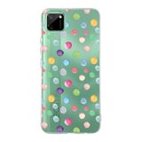 PrintiFy Realme C11 ile Uyumlu 1mm Slim Fit Water Color 6 Baskılı Şeffaf Kılıf