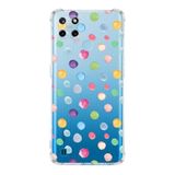 PrintiFy Realme C25 Uyumlu Water Color 6 Baskılı Şeffaf Köşe Korumalı Antişok Kılıf