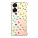 PrintiFy Realme C55 Uyumlu Water Color 6 Baskılı Şeffaf Köşe Korumalı Antişok Kılıf
