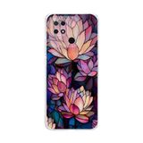 PrintiFy Redmi 10C ile Uyumlu Vitray Sessiz Lotus Tasarımlı Şeffaf Silikon Kılıf