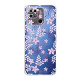 Printify Redmi 10C Kamera Korumalı Kapak Floral Pudra Tasarımlı Şeffaf Kılıf