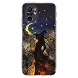 PrintiFy Redmi Note 10S ile Uyumlu Vitray Cadı Saati Tasarımlı Şeffaf Silikon Kılıf