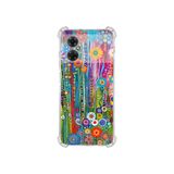 PrintiFy Redmi Note 11r ile Uyumlu Düşlerin Dansı serisi Folklorik Bahçe Tasarımlı Uv Baskılı Köşe Korumalı Antişok Kılıf