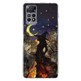 PrintiFy Redmi Note 11S ile Uyumlu Vitray Cadı Saati Tasarımlı Şeffaf Silikon Kılıf