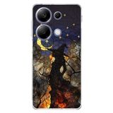 PrintiFy Redmi Note 13 Pro 4G ile Uyumlu Vitray Cadı Saati Tasarımlı Şeffaf Silikon Kılıf