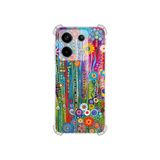 PrintiFy Redmi Note 13 Pro 5g ile Uyumlu Düşlerin Dansı serisi Folklorik Bahçe Tasarımlı Uv Baskılı Köşe Korumalı Antişok Kılıf