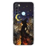 PrintiFy Redmi Note 8 ile Uyumlu Vitray Cadı Saati Tasarımlı Şeffaf Silikon Kılıf
