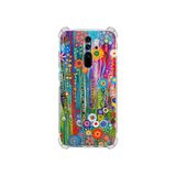 PrintiFy Redmi Note 8 Pro ile Uyumlu Düşlerin Dansı serisi Folklorik Bahçe Tasarımlı Uv Baskılı Köşe Korumalı Antişok Kılıf