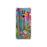 PrintiFy Redmi Note 9 ile Uyumlu Düşlerin Dansı serisi Folklorik Bahçe Tasarımlı Uv Baskılı Köşe Korumalı Antişok Kılıf