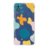 Printify Samsung Galaxy A01 Core Kamera Korumalı Kapak Geometrik Şekiller Tasarımlı Şeffaf Kılıf