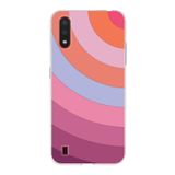 PrintiFy Samsung Galaxy A01 ile Uyumlu Kapak Renk Cümbüşü F Pembe Tasarımlı 1mm Fit Şeffaf Silikon Kılıf