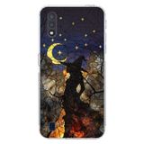 PrintiFy Samsung Galaxy A01 ile Uyumlu Vitray Cadı Saati Tasarımlı Şeffaf Silikon Kılıf