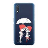 Printify Samsung Galaxy A01 Kamera Korumalı Kapak Aşk Tasarımlı Şeffaf Kılıf