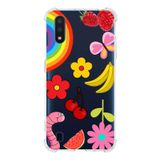 Printify Samsung Galaxy A01 Uyumlu Water Color 5 Baskılı Şeffaf Köşe Korumalı Antişok Kılıf