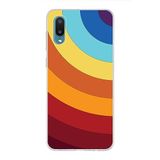 PrintiFy Samsung Galaxy A02 ile Uyumlu Kapak Renk Cümbüşü A Kırmızı Tasarımlı 1mm Fit Şeffaf Silikon Kılıf
