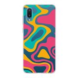 PrintiFy Samsung Galaxy A02 ile Uyumlu Kapak Renkli Desen B Turuncu Tasarımlı 1mm Fit Şeffaf Silikon Kılıf