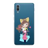 Printify Samsung Galaxy A02 Kamera Korumalı Kapak Vespagirl Tasarımlı Şeffaf Kılıf